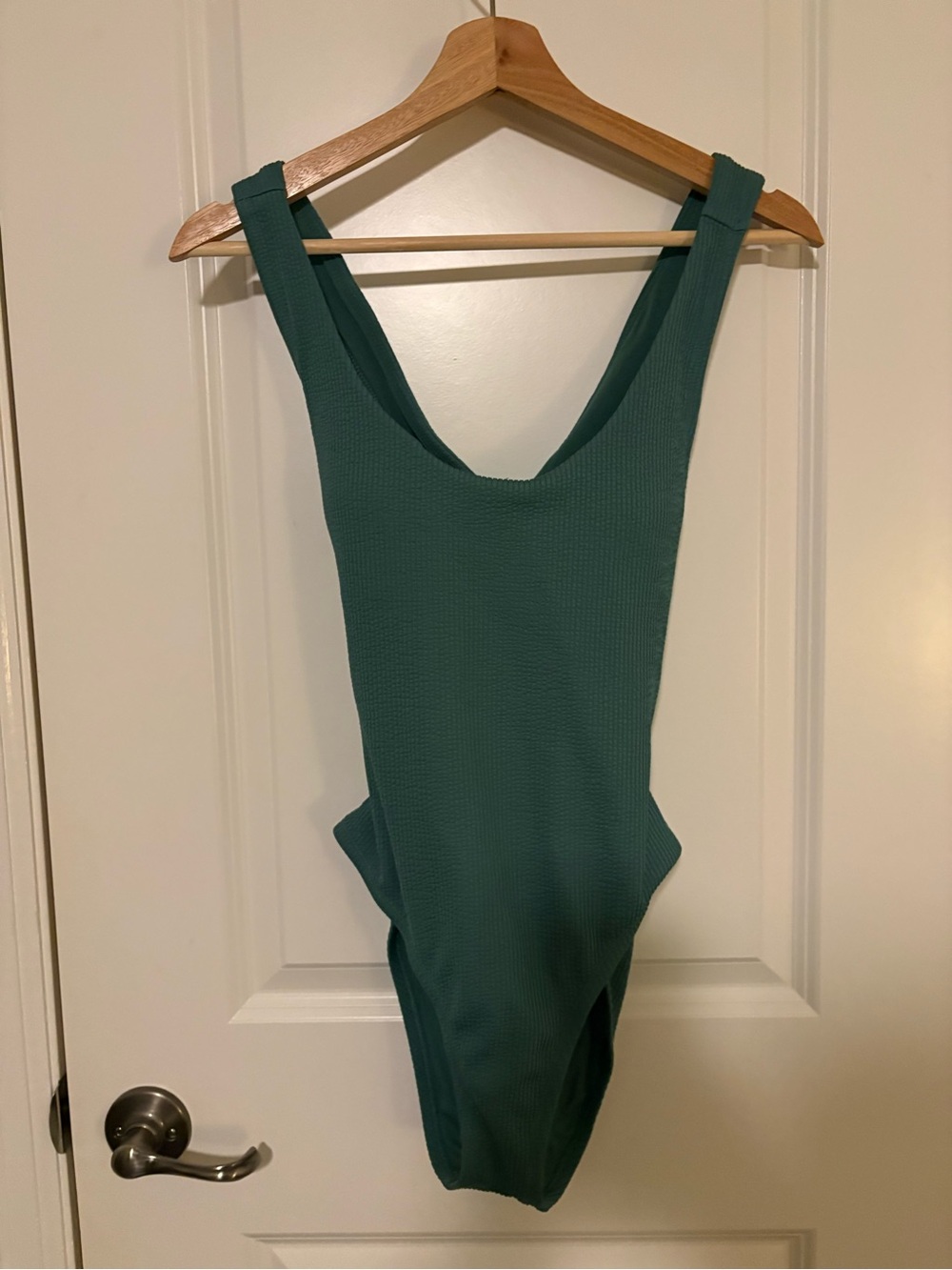 Nike Teal Ribbed One-Piece Swimsuit